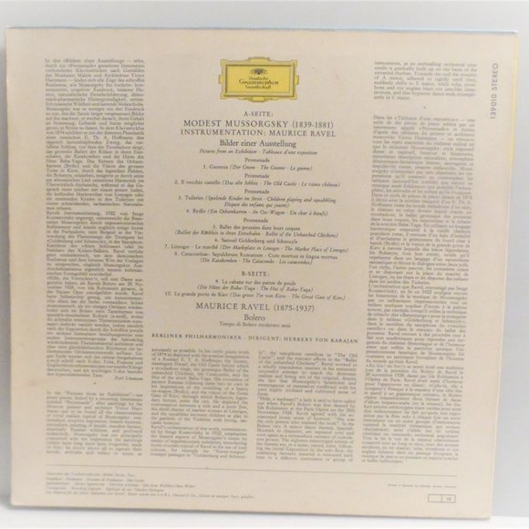1st Press Ravel Bolero Myssorgsky Vinyl LP Record Exhibition Berlin Philharmonic - Picture 4 of 4